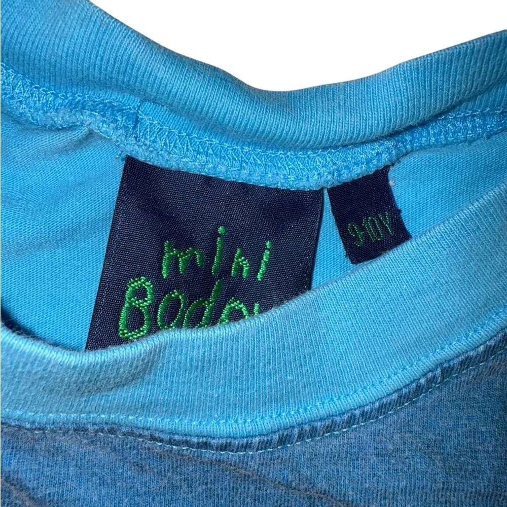Mini Boden Blue Shark Swim Trunks & T-Shirt Set Size 9-10 Years